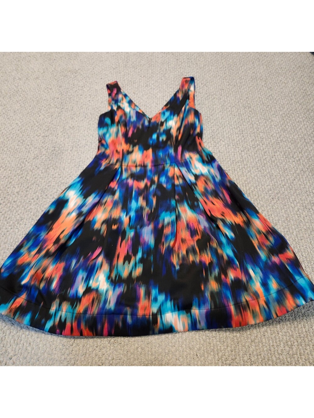 Calvin Klein Multicolor Sleeveless V-Neck Dress Size Large